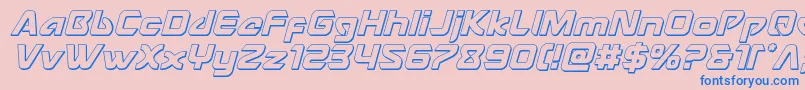 Usangel3Dital Font – Blue Fonts on Pink Background