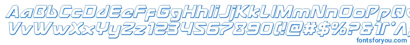 Usangel3Dital Font – Blue Fonts on White Background