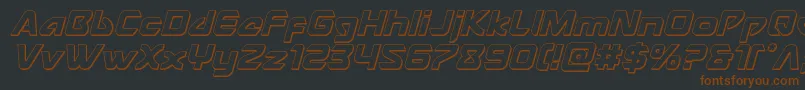 Usangel3Dital Font – Brown Fonts on Black Background