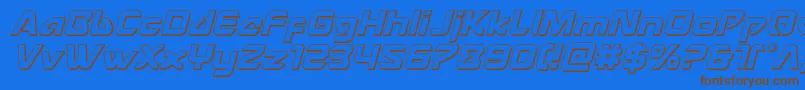 Usangel3Dital Font – Brown Fonts on Blue Background