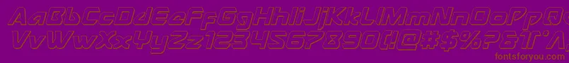 Usangel3Dital Font – Brown Fonts on Purple Background