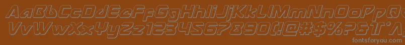 Шрифт Usangel3Dital – серые шрифты на коричневом фоне