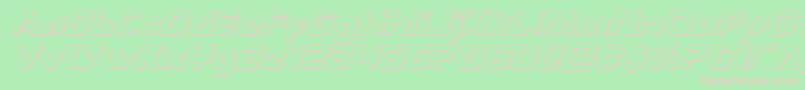 Usangel3Dital Font – Pink Fonts on Green Background