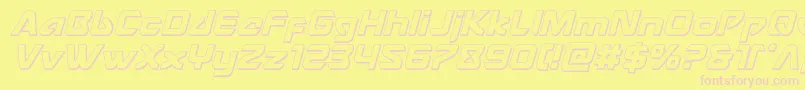 Usangel3Dital Font – Pink Fonts on Yellow Background