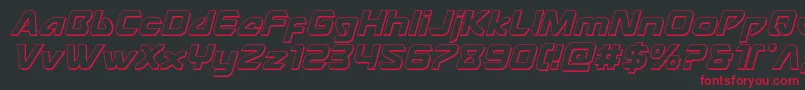 Usangel3Dital-Schriftart – Rote Schriften auf schwarzem Hintergrund