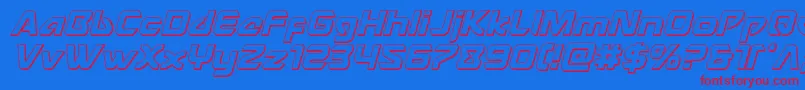 Usangel3Dital Font – Red Fonts on Blue Background
