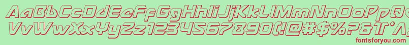 Usangel3Dital Font – Red Fonts on Green Background