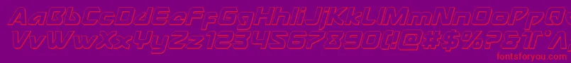 Usangel3Dital Font – Red Fonts on Purple Background