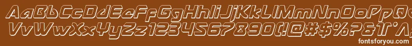 Шрифт Usangel3Dital – белые шрифты на коричневом фоне
