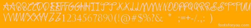 DodgerGear Font – Pink Fonts on Orange Background