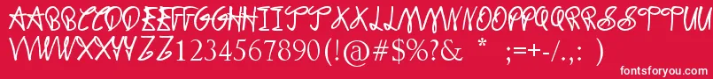 フォントDodgerGear – 赤い背景に白い文字