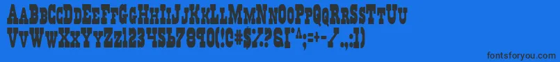 RegulatorsCondensed Font – Black Fonts on Blue Background