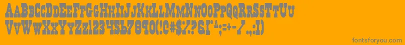 RegulatorsCondensed Font – Gray Fonts on Orange Background