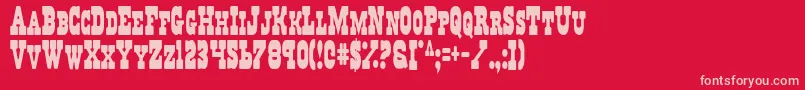 RegulatorsCondensed Font – Pink Fonts on Red Background