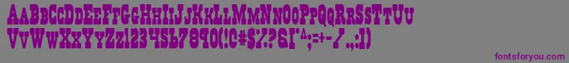 RegulatorsCondensed Font – Purple Fonts on Gray Background