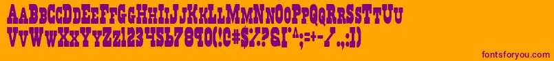 RegulatorsCondensed Font – Purple Fonts on Orange Background