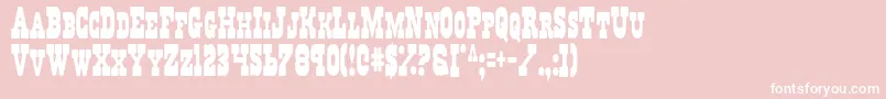 RegulatorsCondensed Font – White Fonts on Pink Background