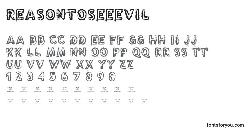 Police Reasontoseeevil - Alphabet, Chiffres, Caractères Spéciaux