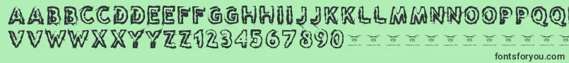 Reasontoseeevil Font – Black Fonts on Green Background