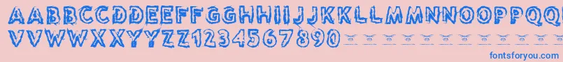 Reasontoseeevil Font – Blue Fonts on Pink Background