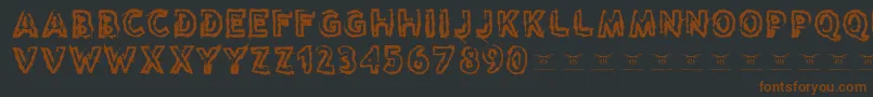 Reasontoseeevil Font – Brown Fonts on Black Background