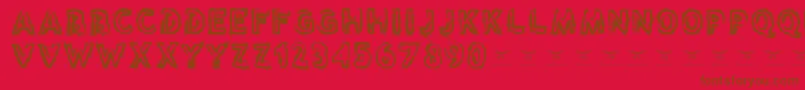 Reasontoseeevil Font – Brown Fonts on Red Background