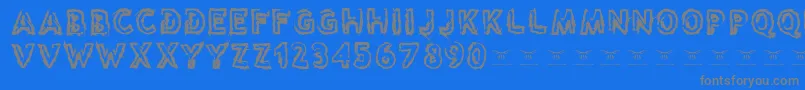 Reasontoseeevil Font – Gray Fonts on Blue Background