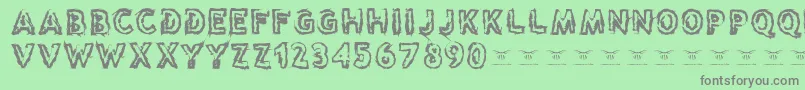 Reasontoseeevil Font – Gray Fonts on Green Background