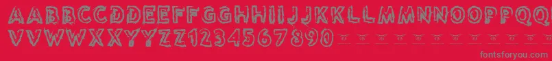 Reasontoseeevil Font – Gray Fonts on Red Background