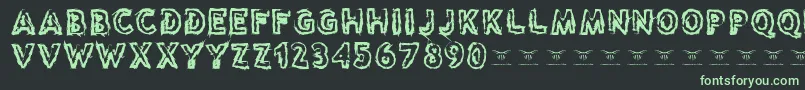 Reasontoseeevil Font – Green Fonts on Black Background