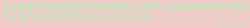 Reasontoseeevil Font – Green Fonts on Pink Background