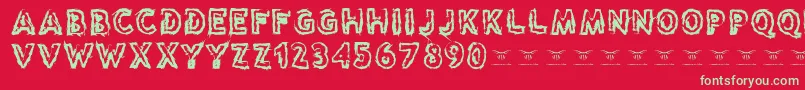 Reasontoseeevil Font – Green Fonts on Red Background