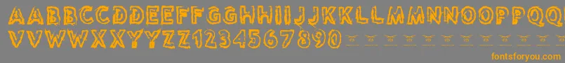 Reasontoseeevil Font – Orange Fonts on Gray Background