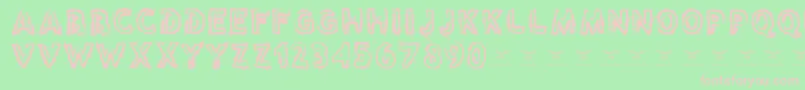 Reasontoseeevil Font – Pink Fonts on Green Background