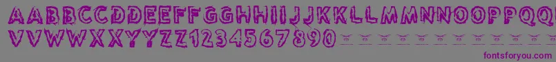 Reasontoseeevil Font – Purple Fonts on Gray Background