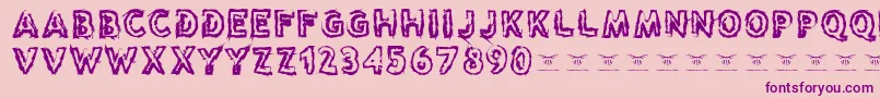 Reasontoseeevil Font – Purple Fonts on Pink Background