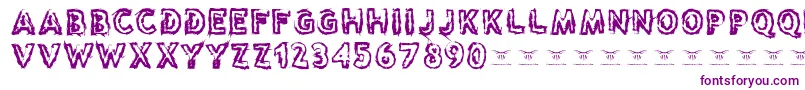 Reasontoseeevil Font – Purple Fonts on White Background