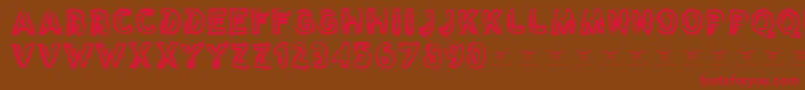 Reasontoseeevil Font – Red Fonts on Brown Background