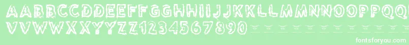 Reasontoseeevil Font – White Fonts on Green Background