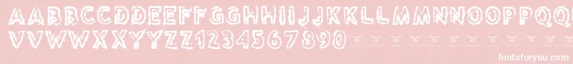 Reasontoseeevil Font – White Fonts on Pink Background