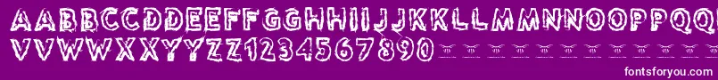 Reasontoseeevil Font – White Fonts on Purple Background