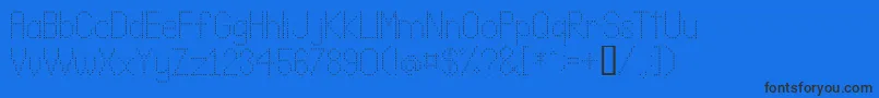 Шрифт Lldot2 – чёрные шрифты на синем фоне