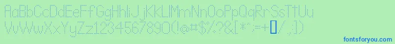 Lldot2 Font – Blue Fonts on Green Background