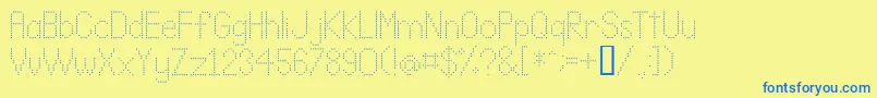Шрифт Lldot2 – синие шрифты на жёлтом фоне