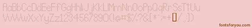 Шрифт Lldot2 – коричневые шрифты на розовом фоне