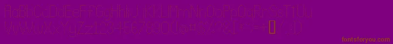 Lldot2-Schriftart – Braune Schriften auf violettem Hintergrund