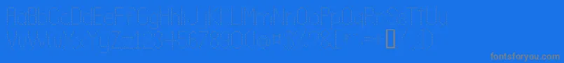 Lldot2-Schriftart – Graue Schriften auf blauem Hintergrund