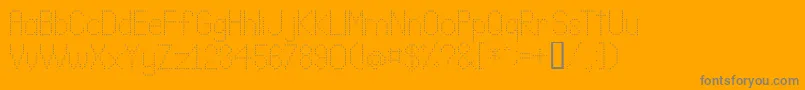 Lldot2-Schriftart – Graue Schriften auf orangefarbenem Hintergrund