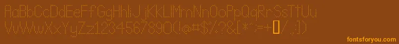 Шрифт Lldot2 – оранжевые шрифты на коричневом фоне