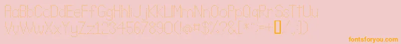 Lldot2 Font – Orange Fonts on Pink Background